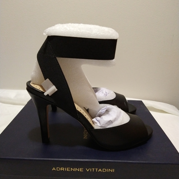 Adrienne Vittadini Shoes - Adrienne Vittadini Guidry Leather Peep Toe Heels